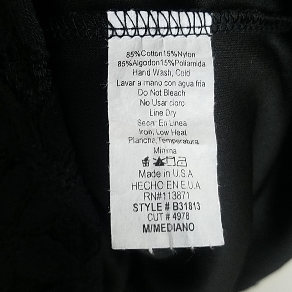 Tobi Little Black Dress Floral Lace Sleeveless - Picture 7 of 7